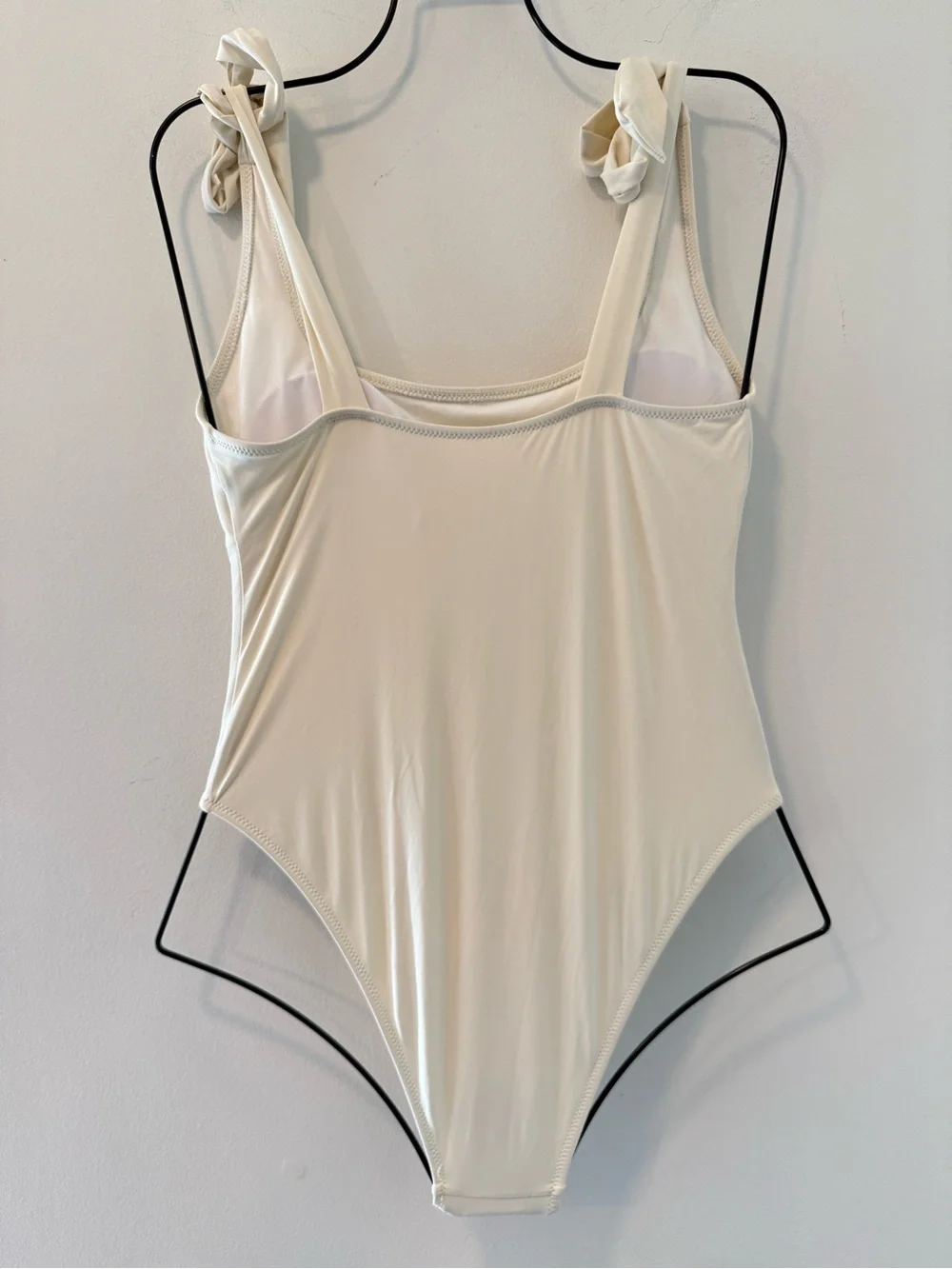 Qinsen Size M Beige One Piece Swimsuit #Lux-Swim-C